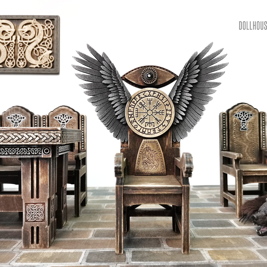 Viking THRONE – Exclusive Scandinavian Dollhouse Furniture