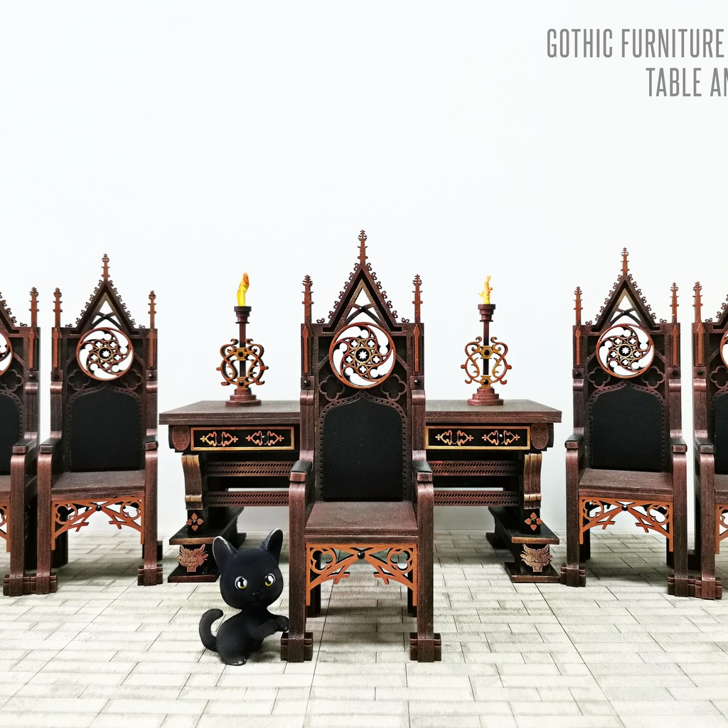 Gothic CHAIR – Exclusive Miniature Dollhouse Furniture
