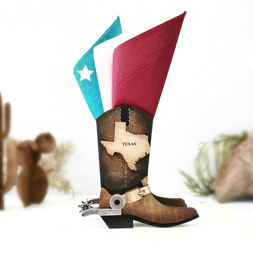 TEXAS High Boot Napkin Holder – Unique Table Centerpiece