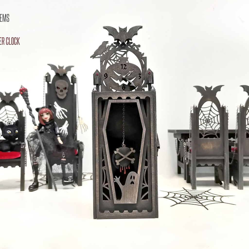 GRANDFATHER CLOCK – Gothic Haunted Dollhouse Furniture