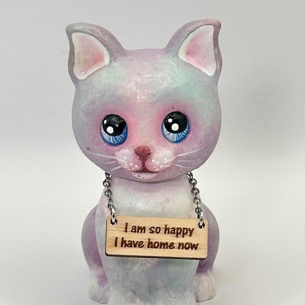KITTEN FIGURINE – Handpainted Gift for Cat Lovers at Doshe.Store