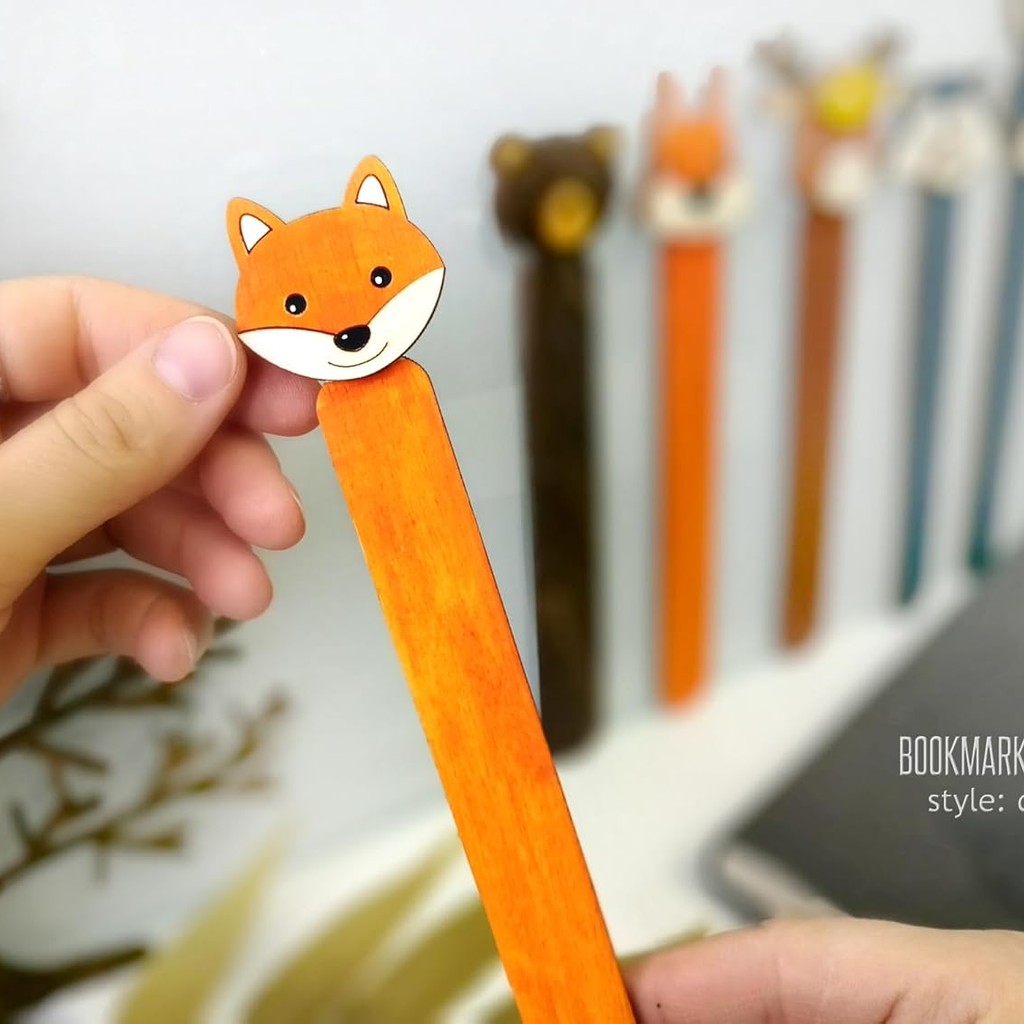 FOX Bookmark – Hand-Painted Wooden Bookmark at Doshe.Store
