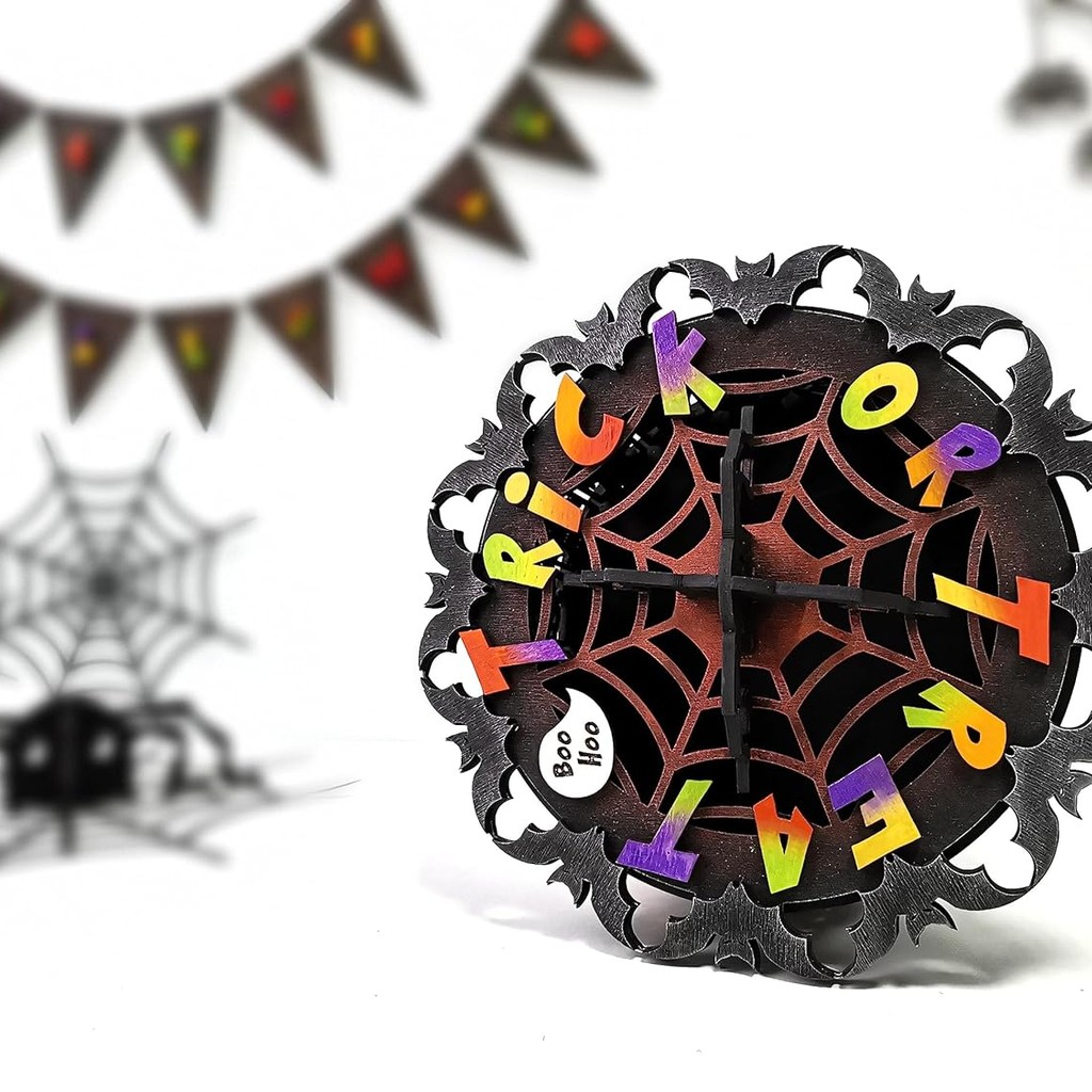 Halloween Candy Box – Laser Cut Wood Decor for Trick or Treat Gifts