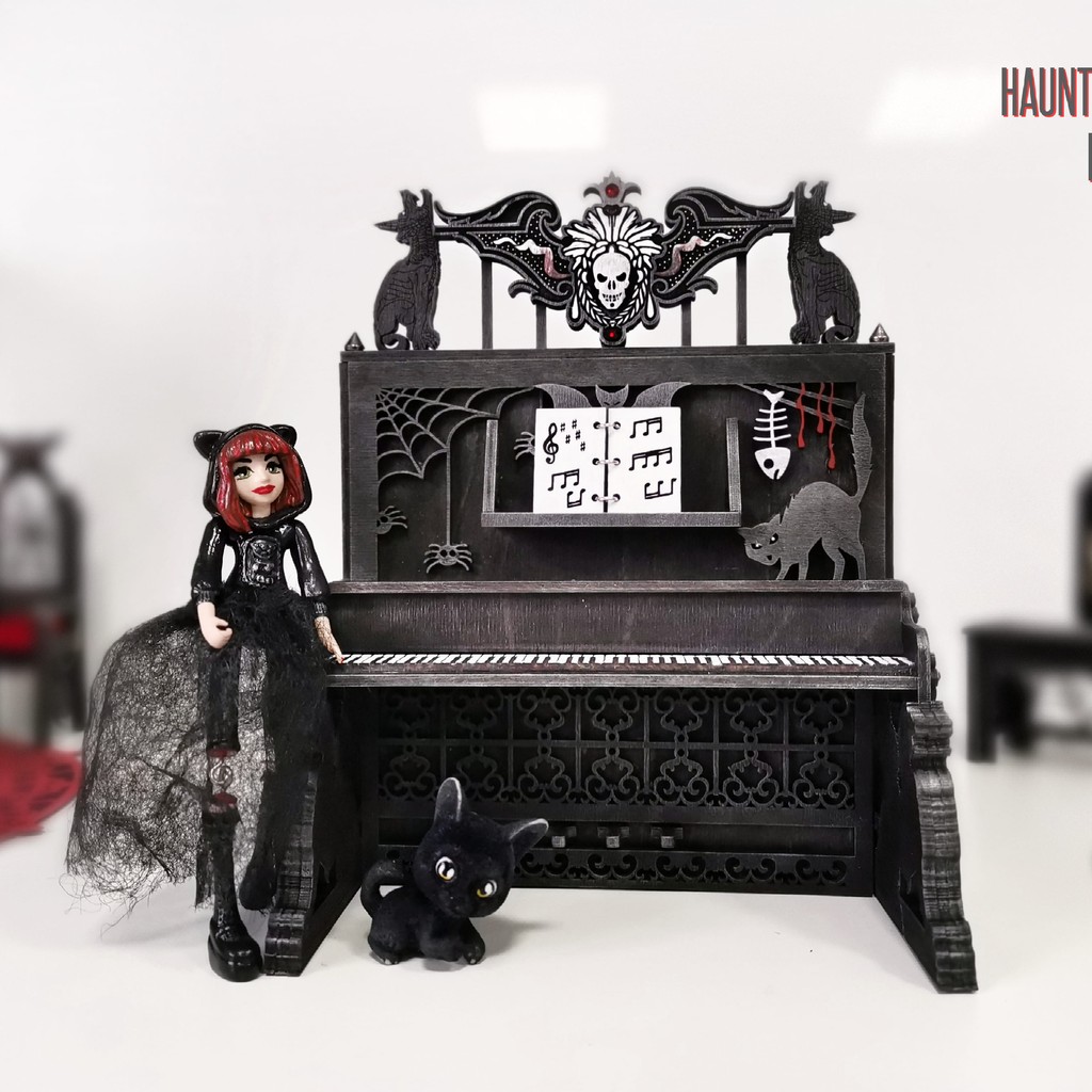 Dollhouse PIANO – Exclusive Haunted Dollhouse Gothic Decor