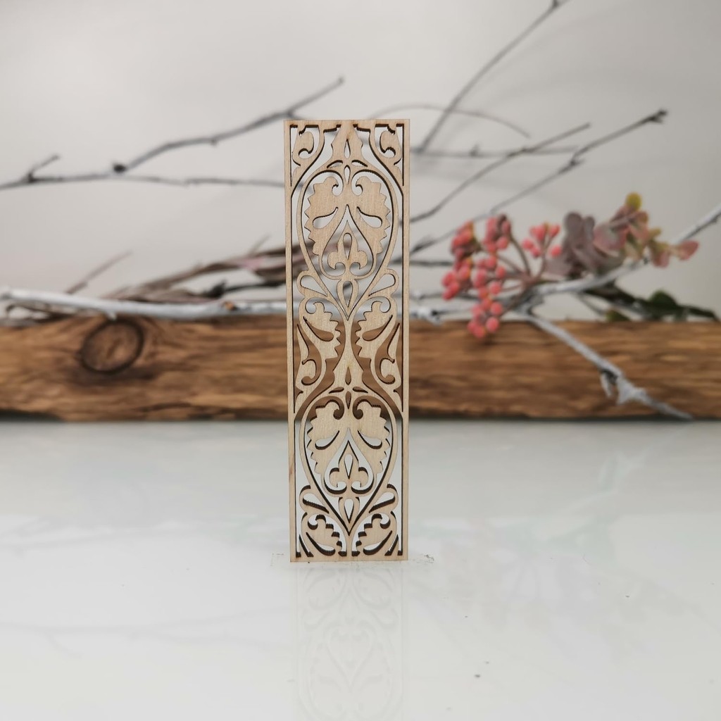 BORDER 20 Laser Cut Wood Ornaments – Classic Floral Decor Set