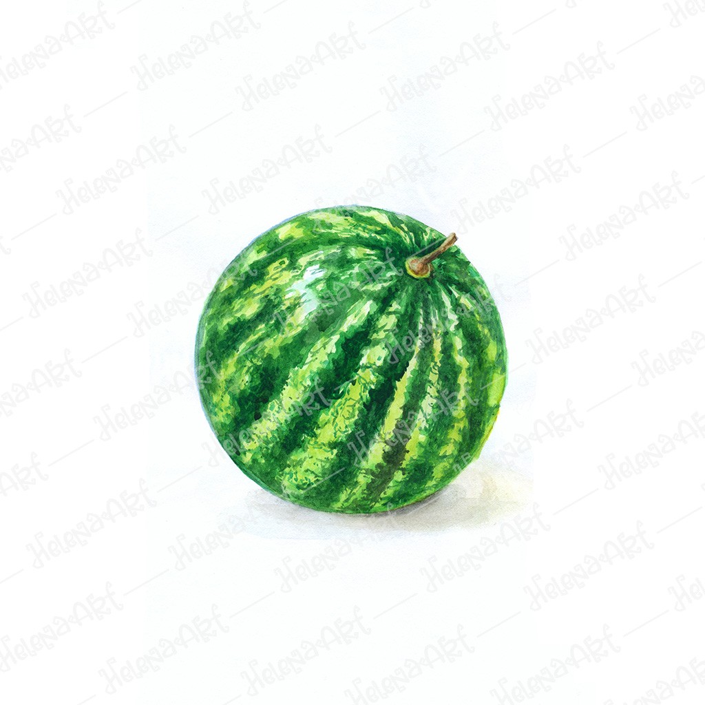 Watercolor Watermelon Art – Digital Download for Fresh Decor
