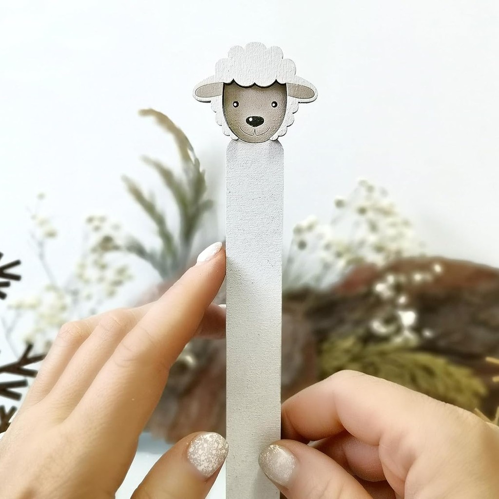SHEEP Bookmark – Hand Painted Birch Plywood Bookmark
