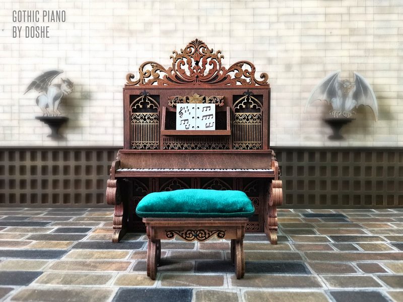 Gothic PIANO - Exclusive Dollhouse furniture