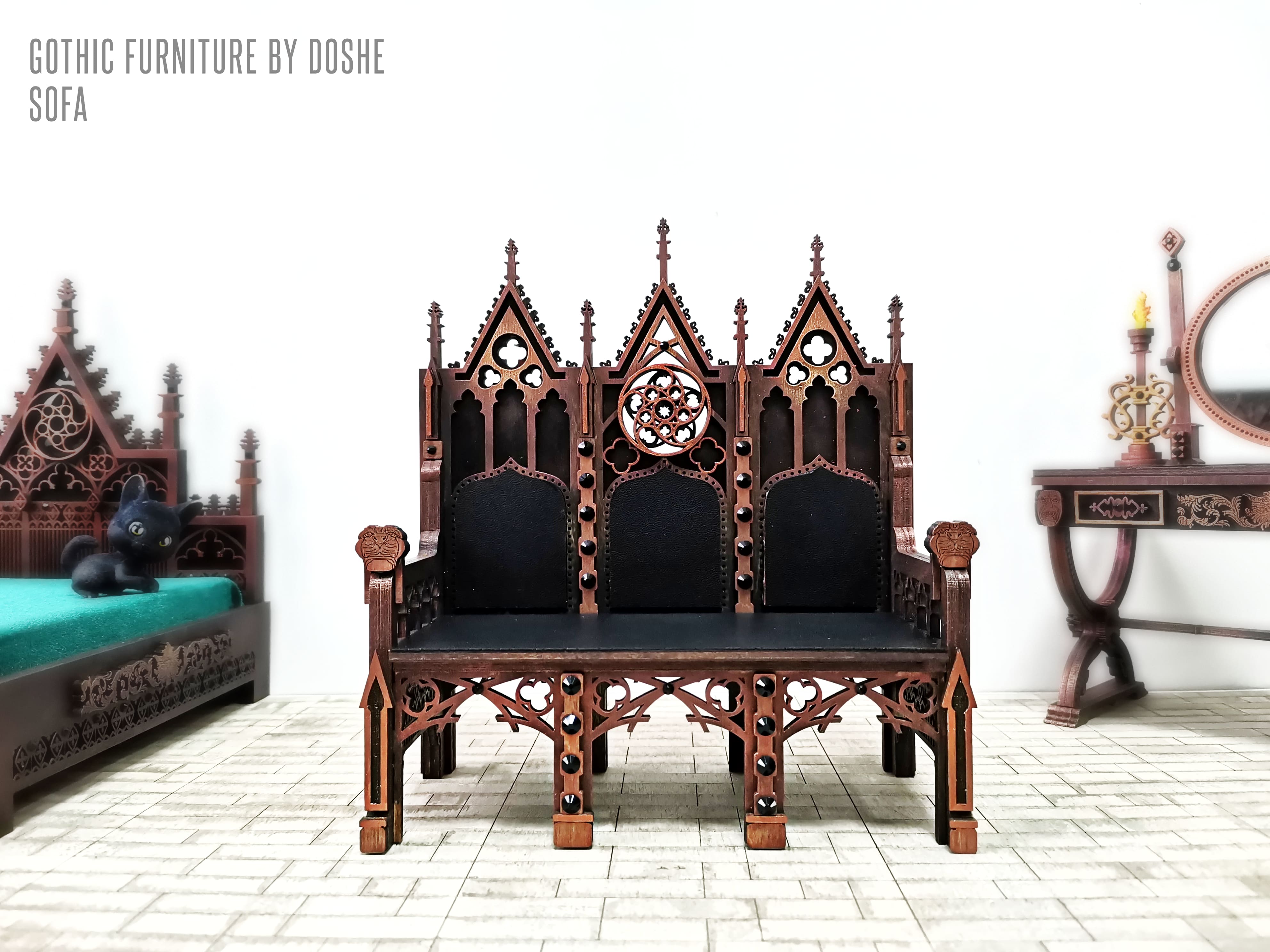 Gothic SOFA - Exclusive Dollhouse furniture