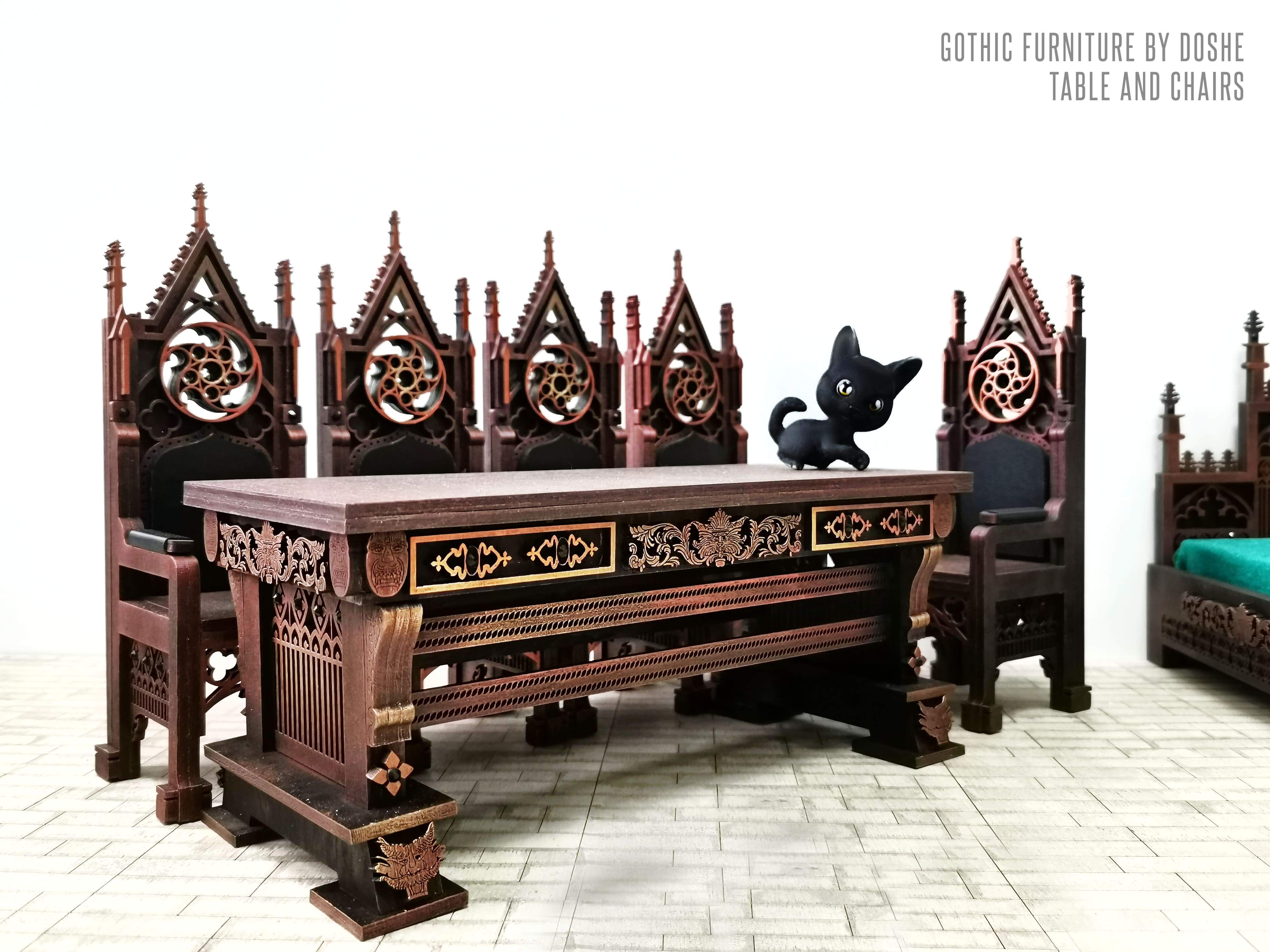 Gothic TABLE - Exclusive Dollhouse furniture