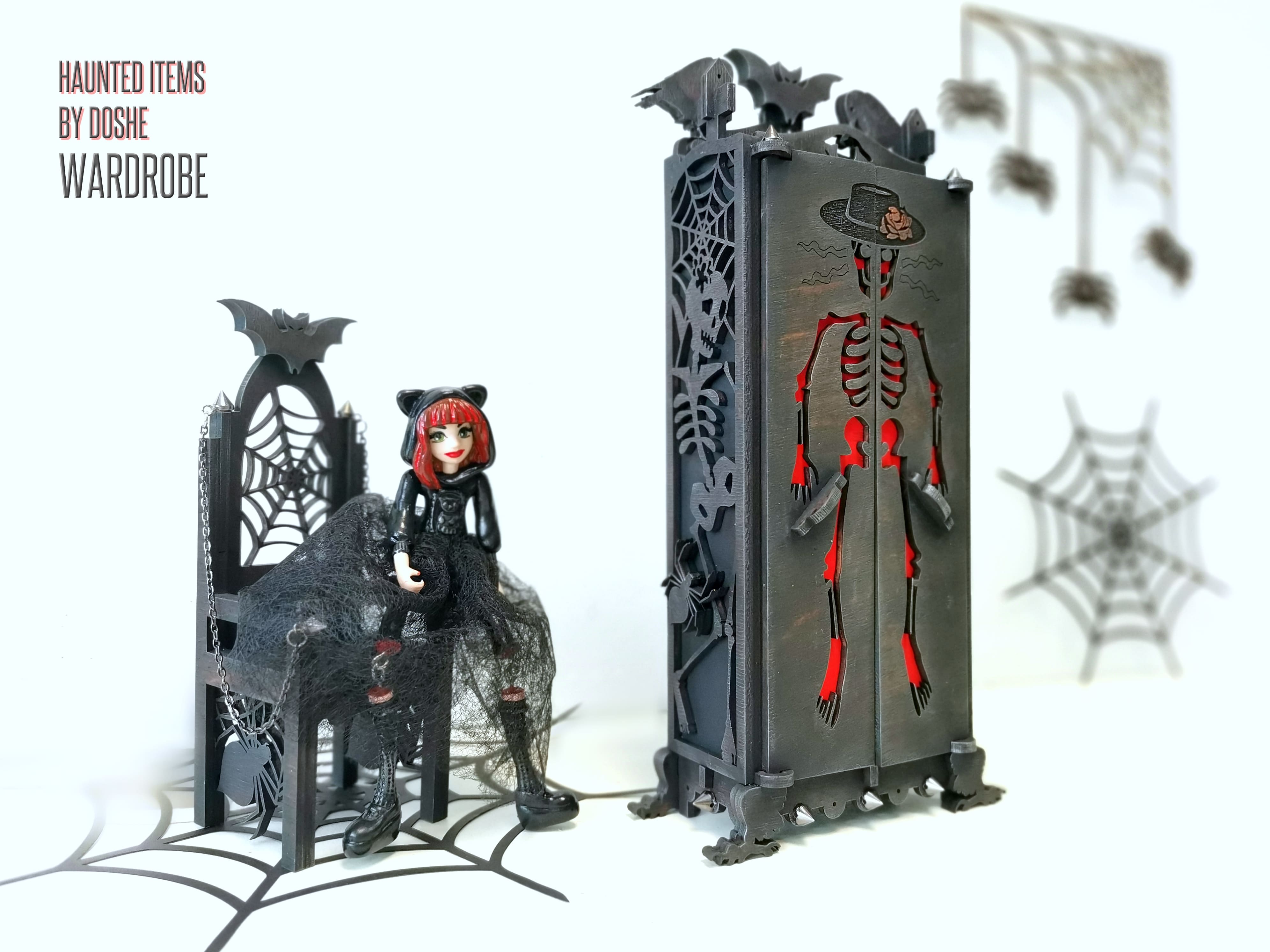 WARDROBE - Exclusive Haunted Dollhouse furniture