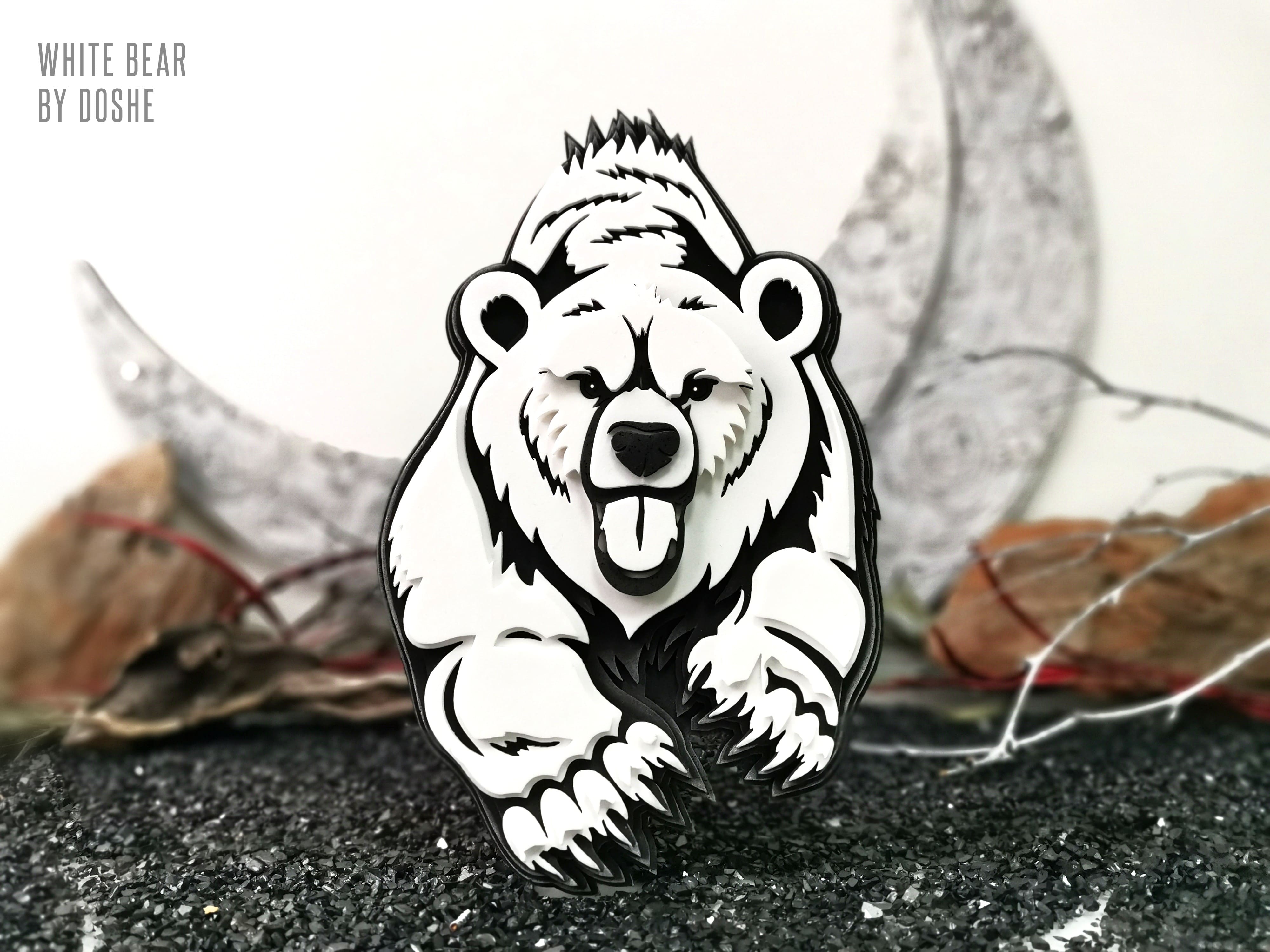 WHITE BEAR Totem - Spirit animals - Personalized Birthday gifts for Men