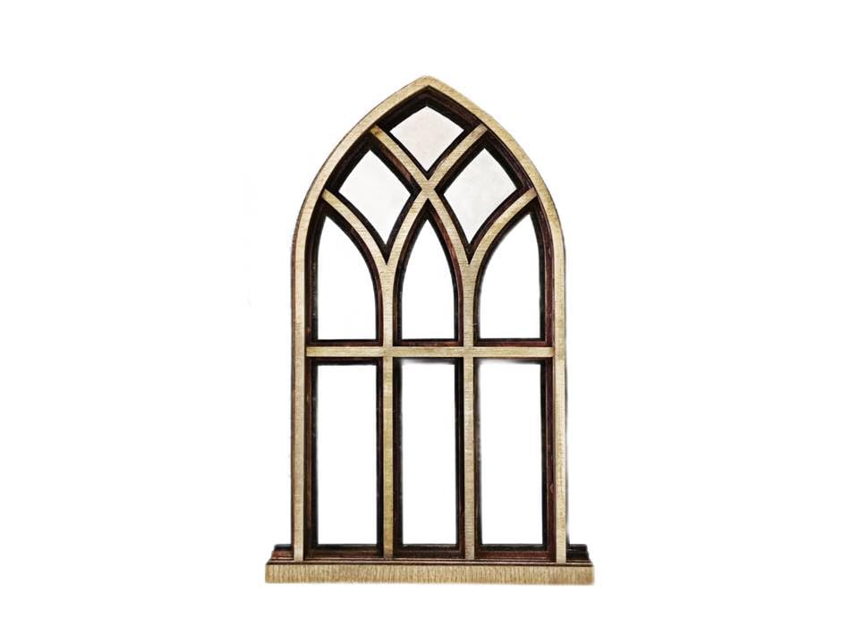 Gothic Dollhouse window - Laser cut wood Dollhouse miniatures — photo 4