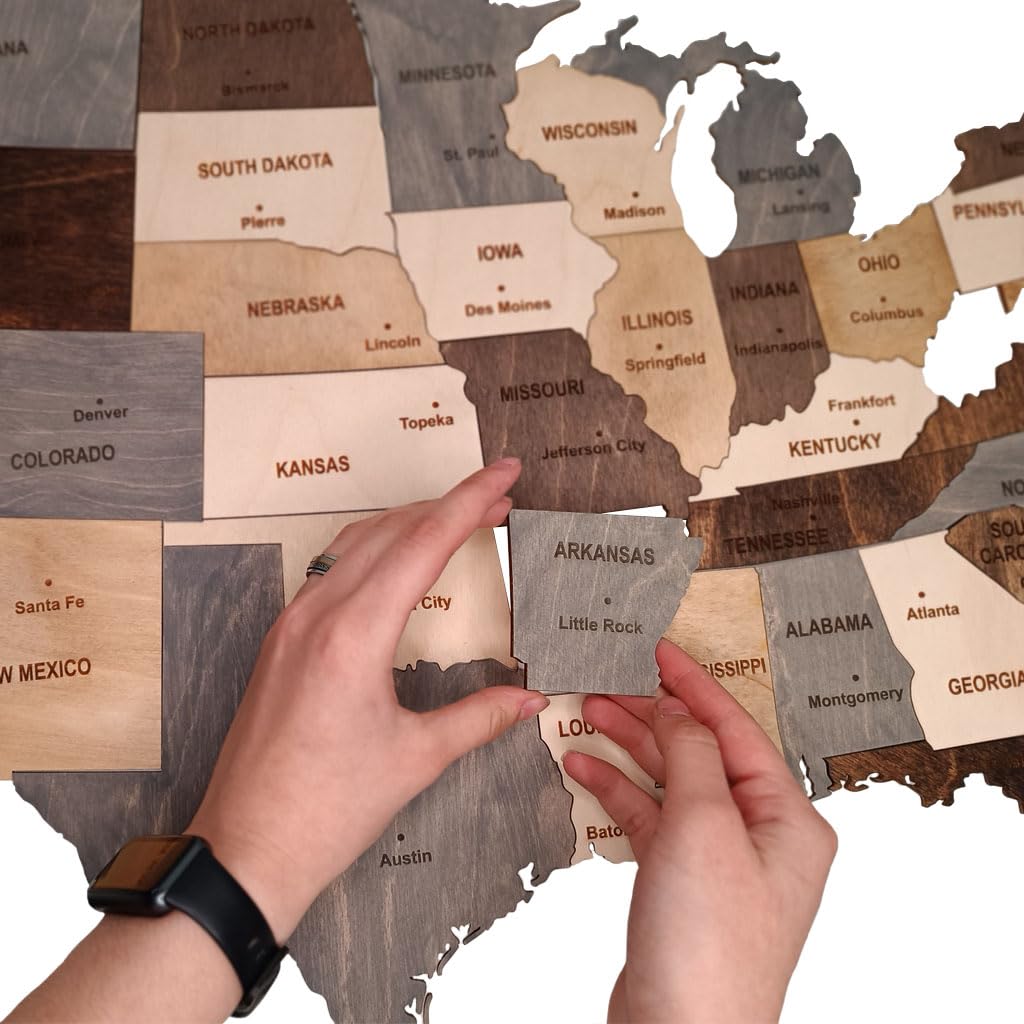 USA Map Brown — photo 3