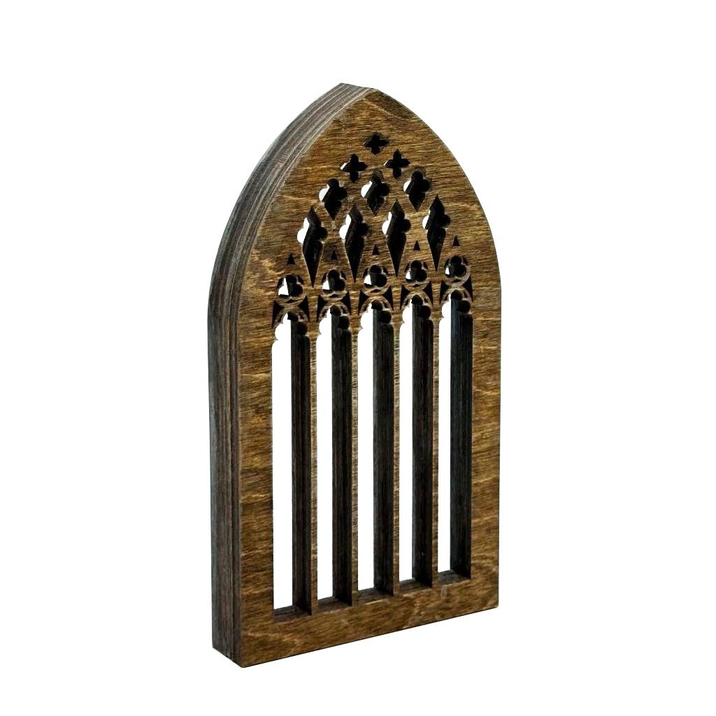 Gothic Dollhouse window - Laser cut wood Dollhouse miniatures — photo 3