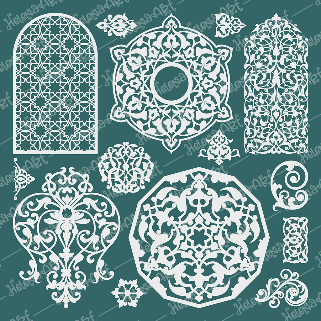 VECTOR ORNAMENT part 1 set of 7 files 86 Vector